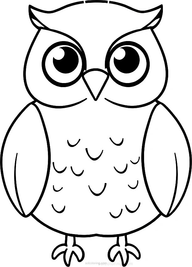Owl coloring page for kids