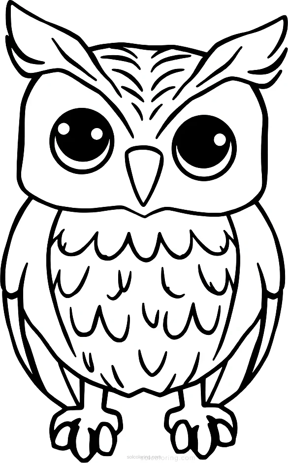 Owl coloring page for kids