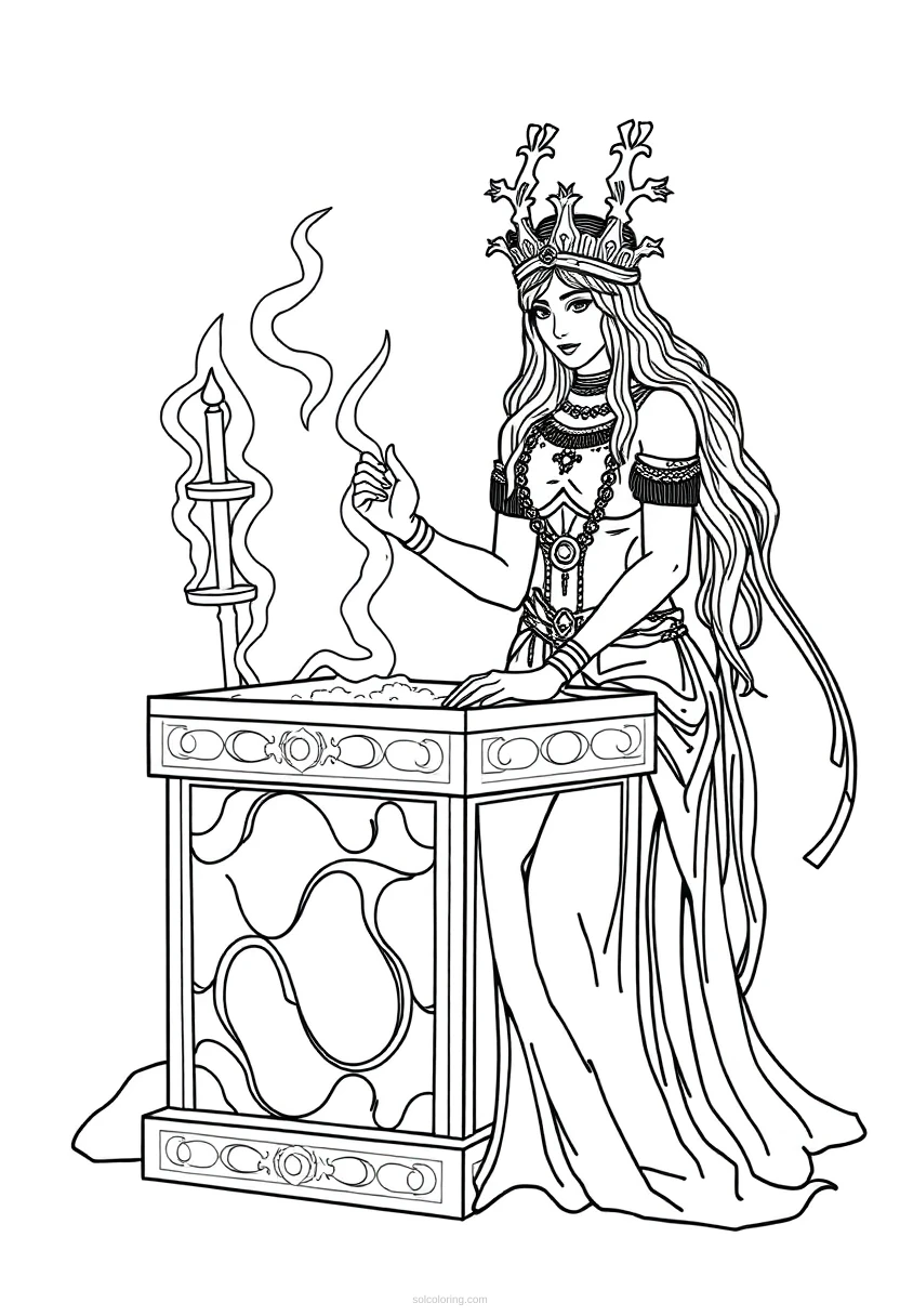 Pandora's Box coloring page for kids