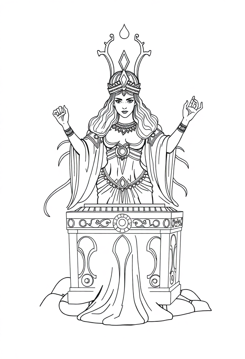 Pandora's Box coloring page, free printable
