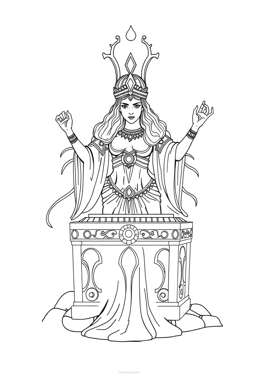 Pandora's Box coloring page for kids