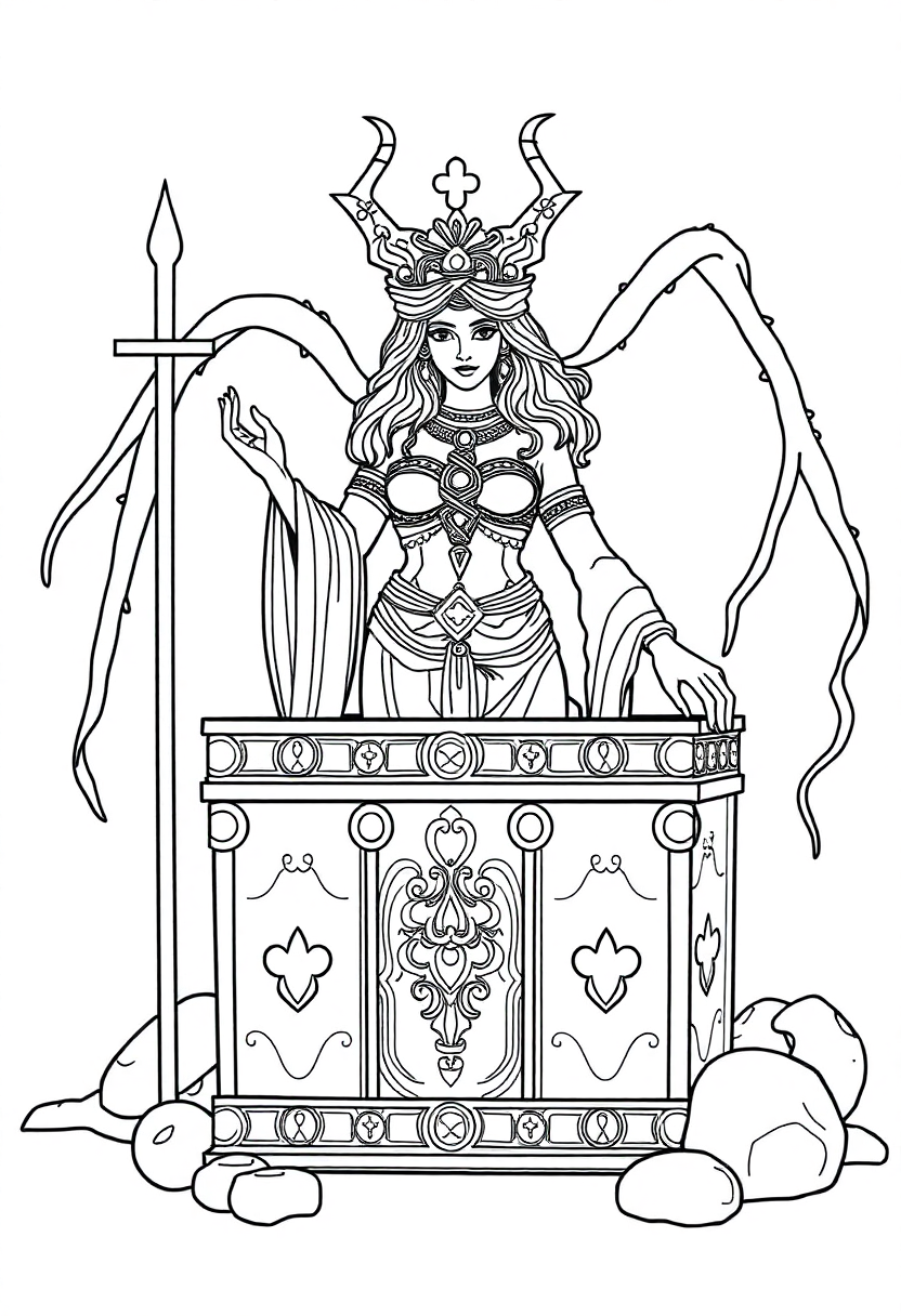 Pandora S Box coloring pages