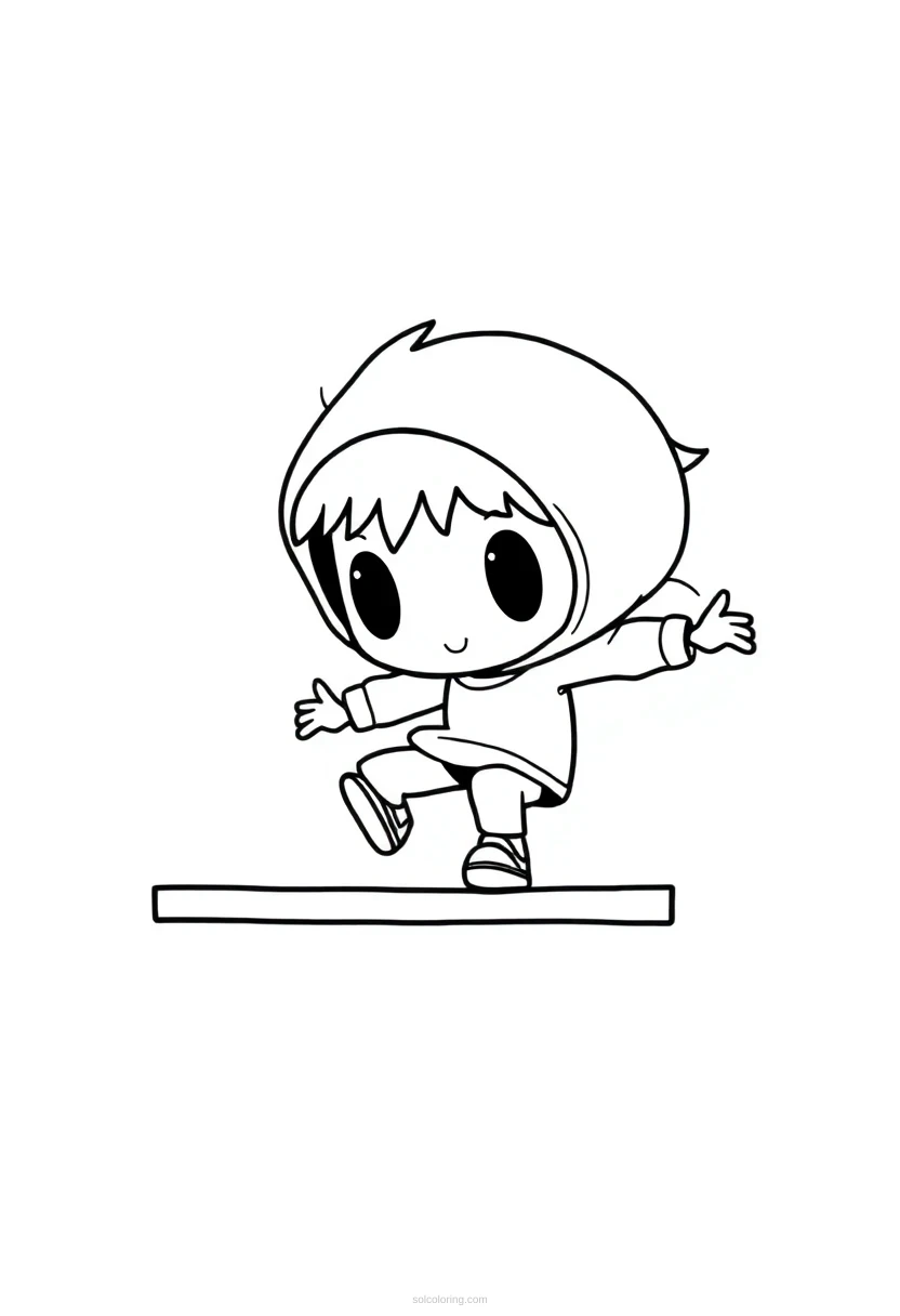 Parkour and Freerunning coloring page for kids