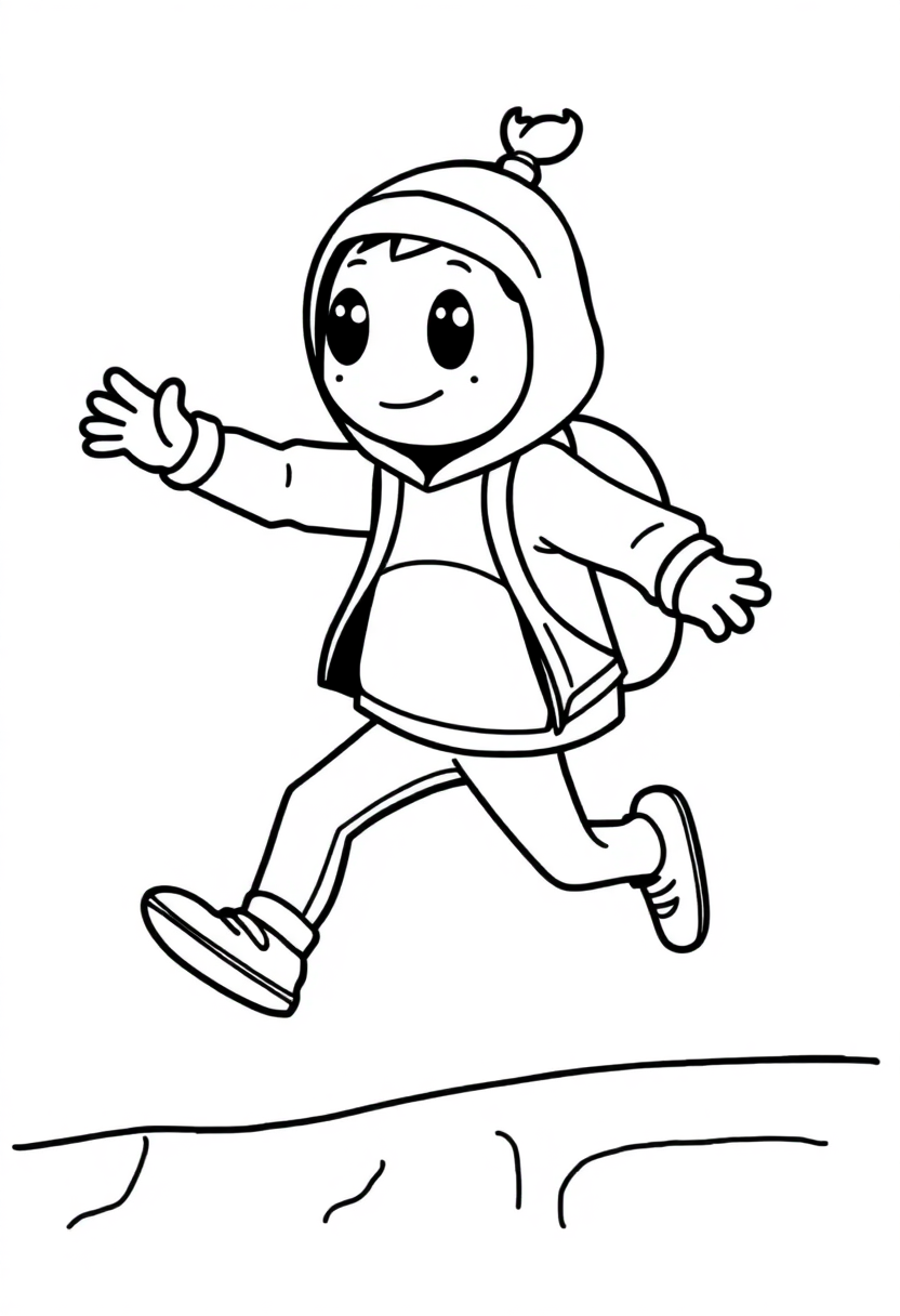 Parkour and Freerunning coloring page, free printable