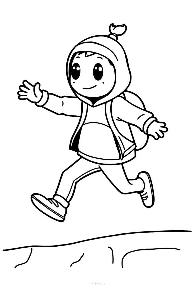 Parkour and Freerunning coloring page for kids