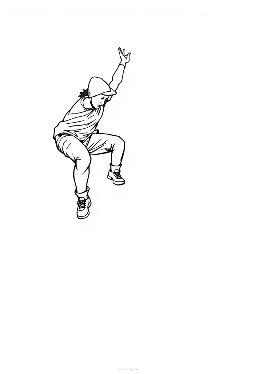 Parkour and Freerunning coloring page for kids