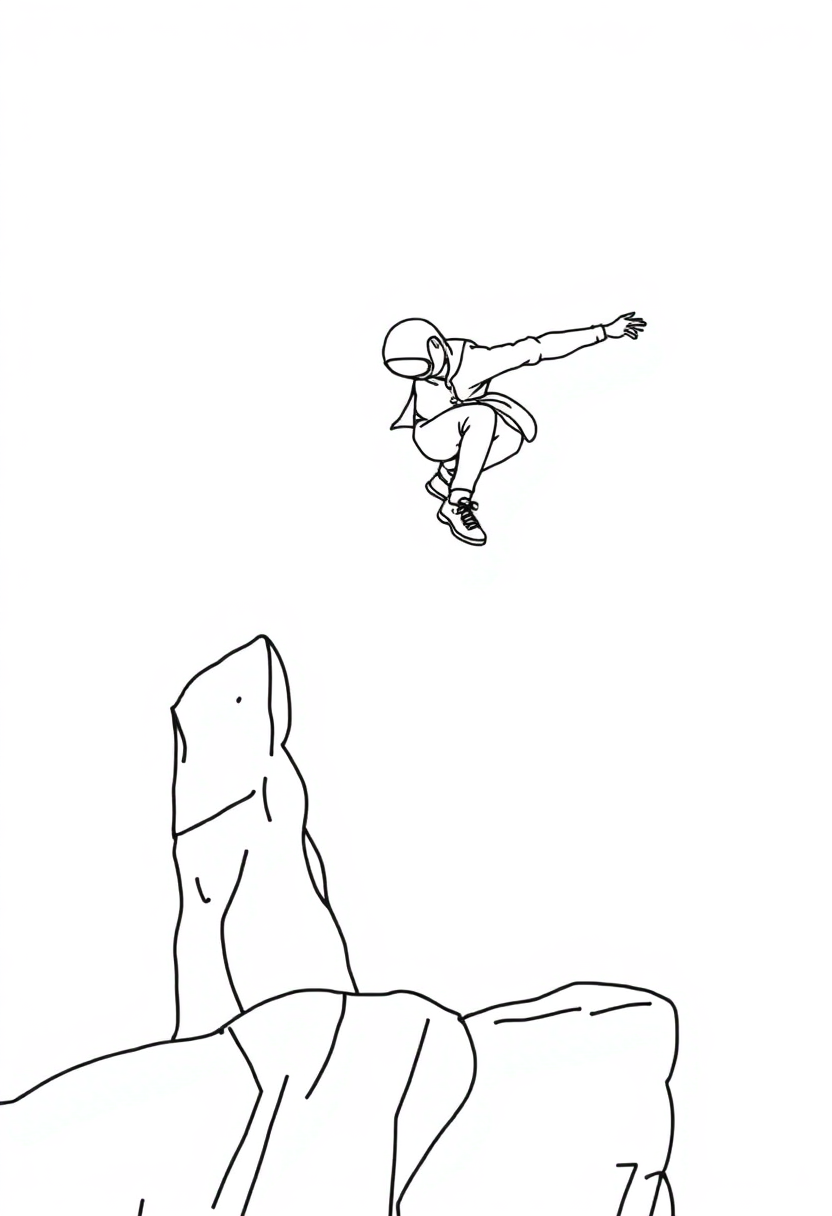 Parkour and Freerunning coloring page, free printable