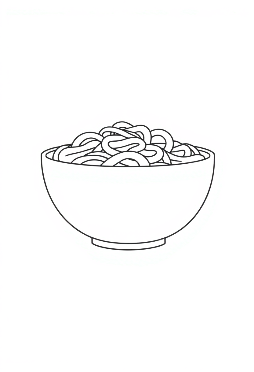 Pasta Bowl coloring pages