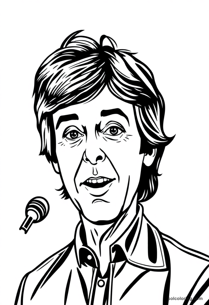 Caricature Paul McCartney