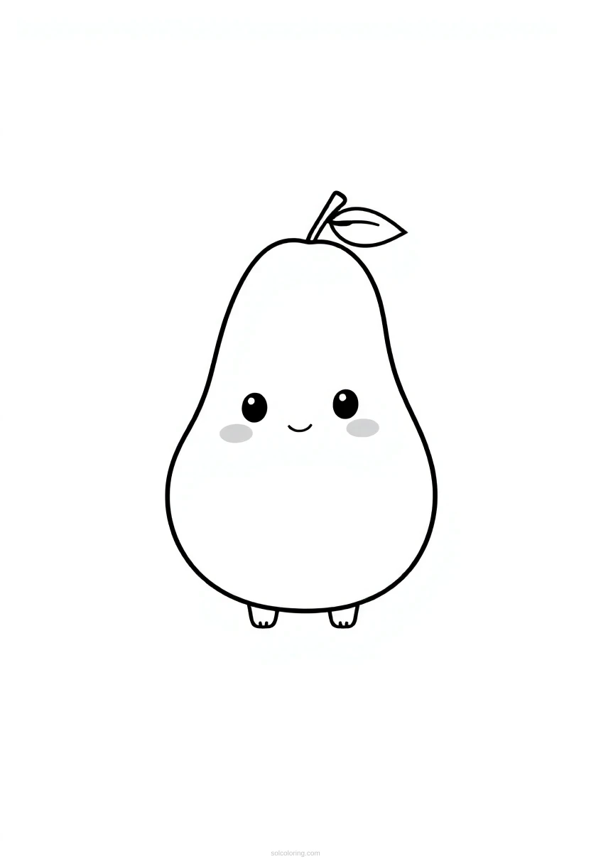 Pear Shape coloring page for kids