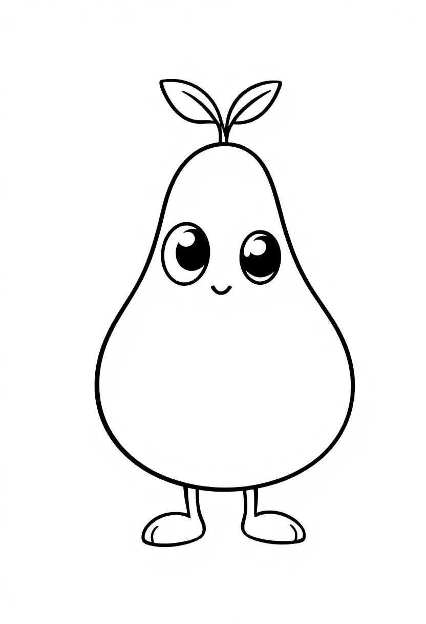 Pear Shape coloring page, free printable
