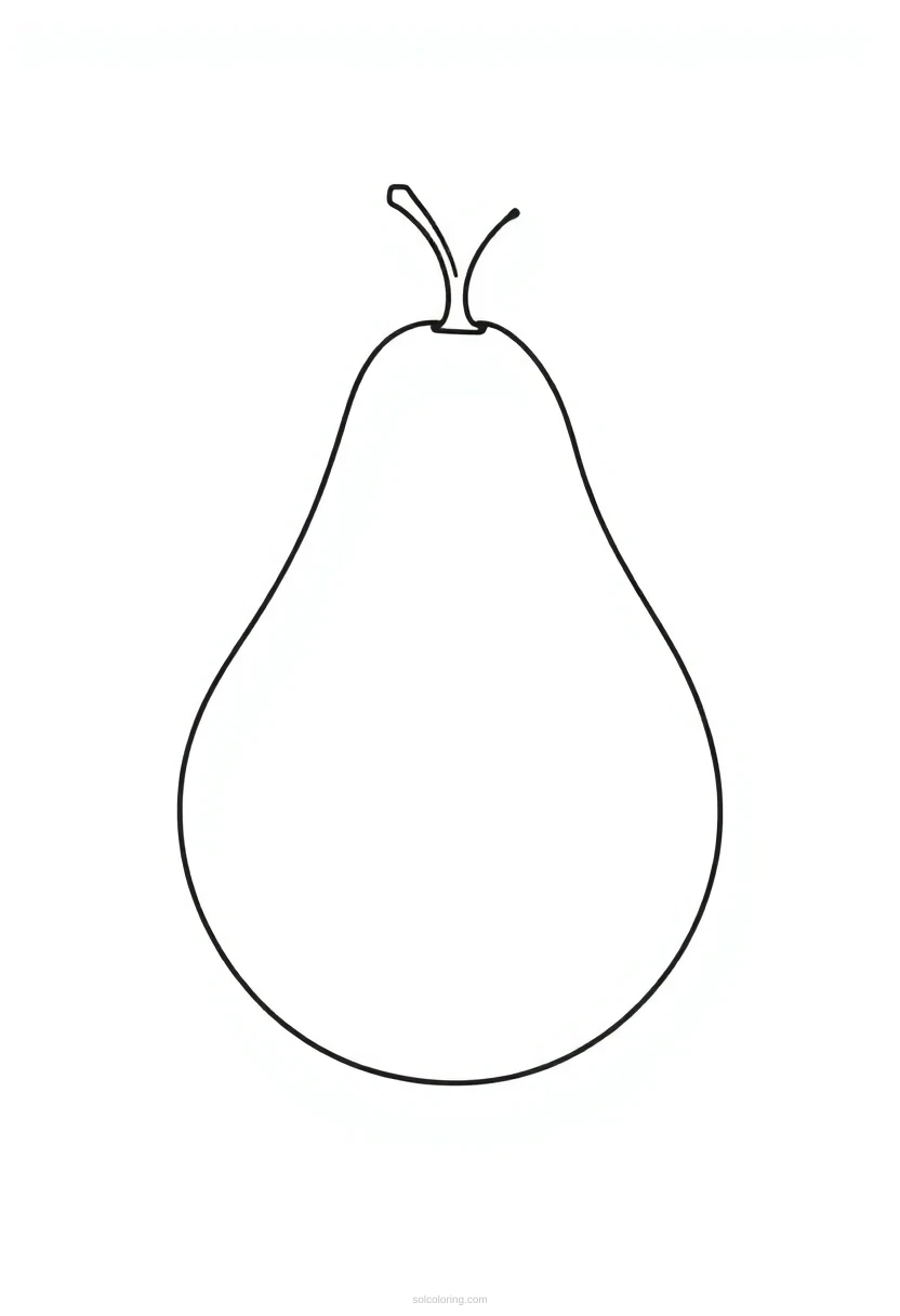Pear Shape coloring page for kids
