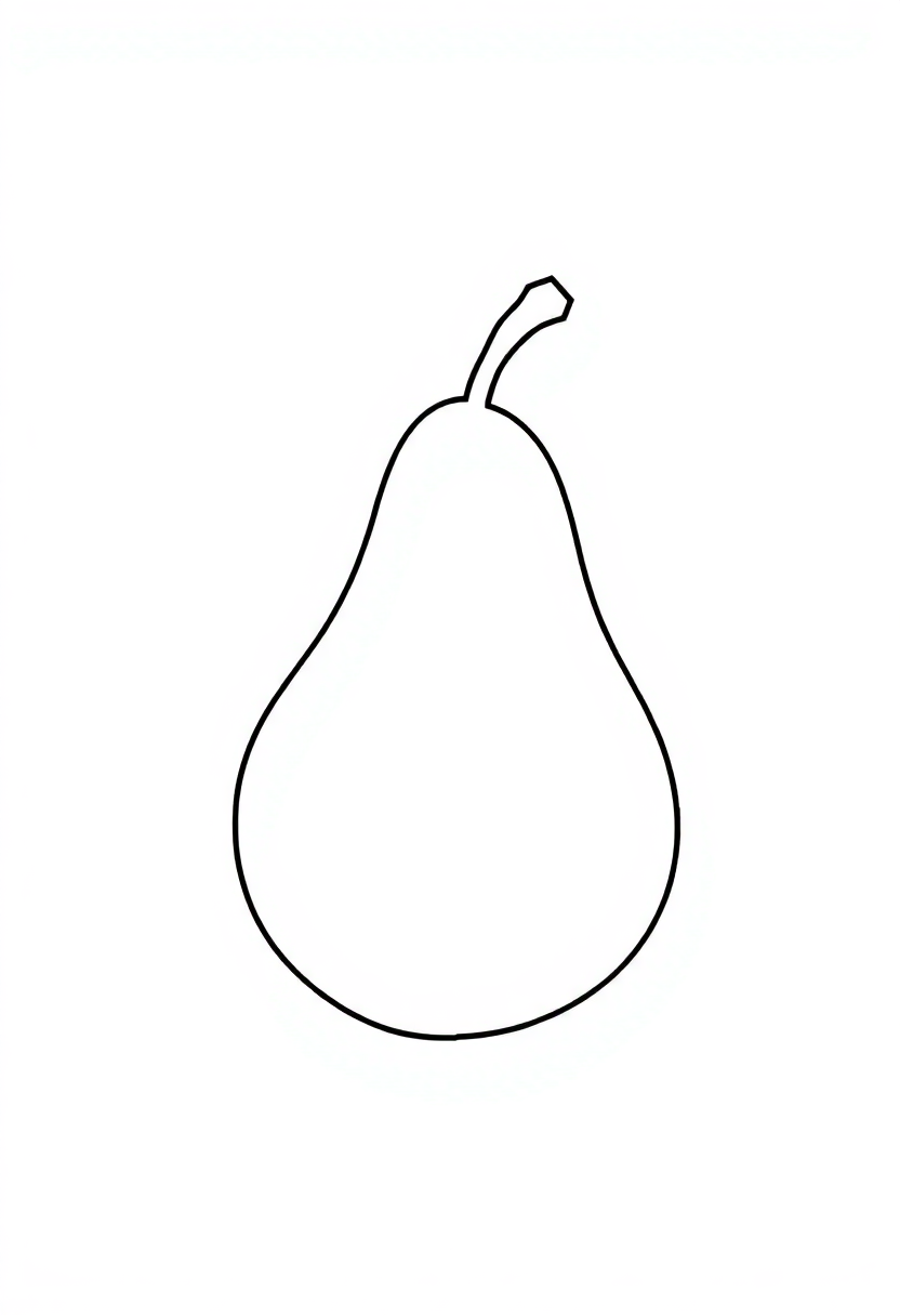 Pear Shape coloring page, free printable