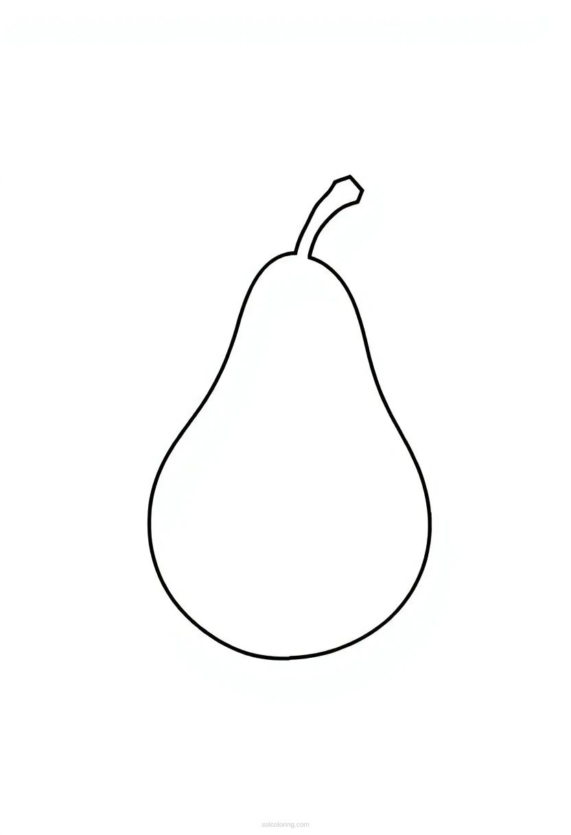Pear Shape coloring page for kids