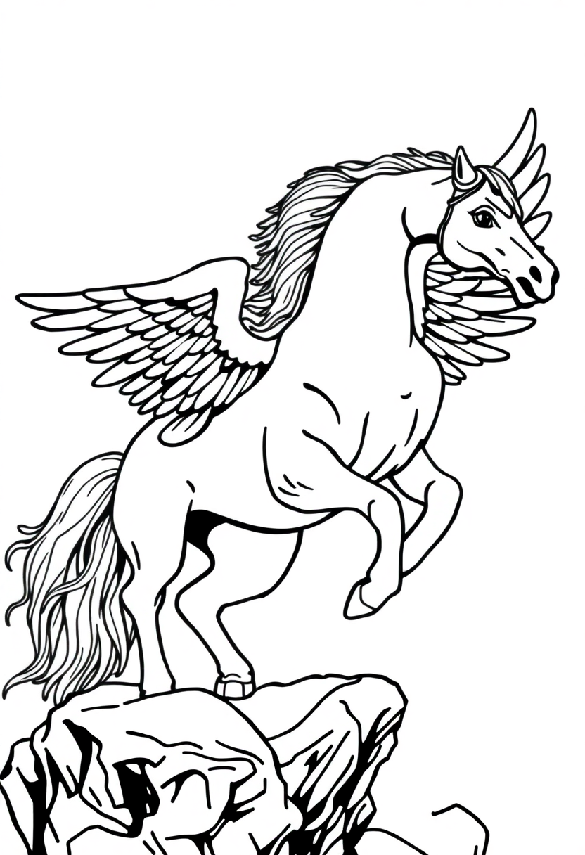 Pegasus Flying Horse coloring pages