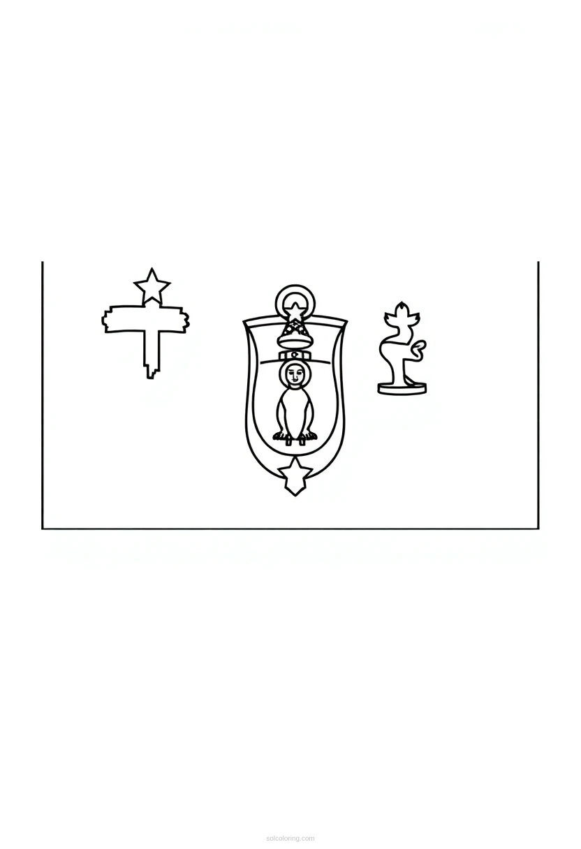 Pennsylvania State Flag coloring page for kids