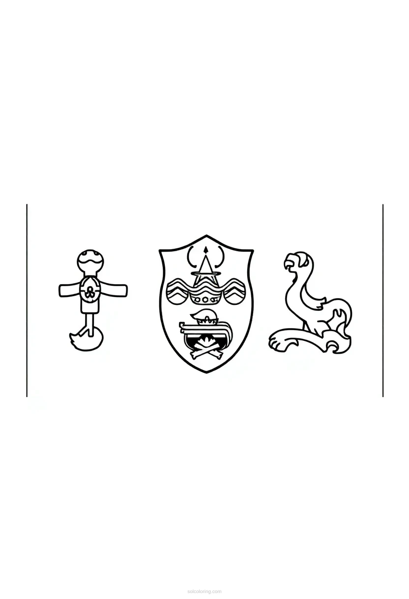 Pennsylvania State Flag coloring page for kids