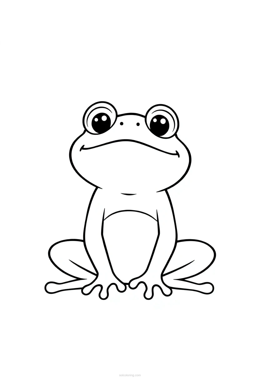 Pepe the Frog Sitting coloring page for kids