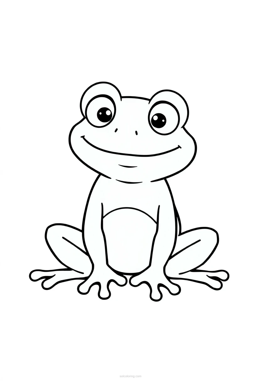 Pepe the Frog Sitting coloring page for kids