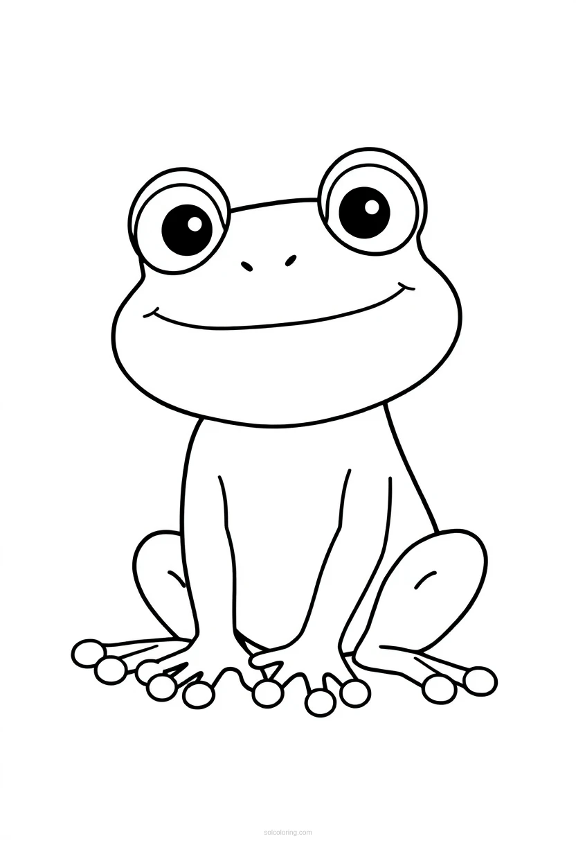 Pepe the Frog Sitting coloring page for kids