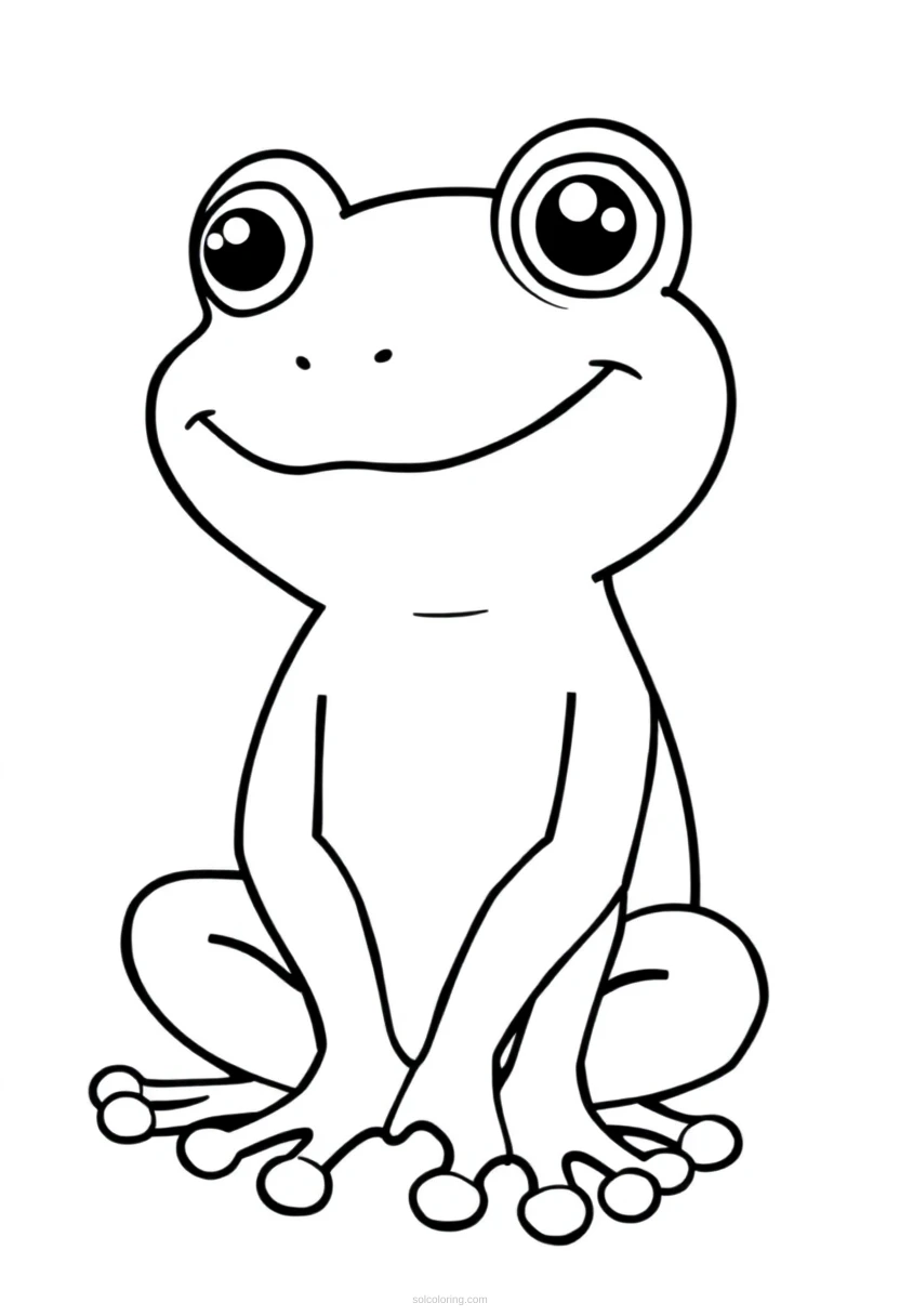 Pepe the Frog Sitting coloring page for kids