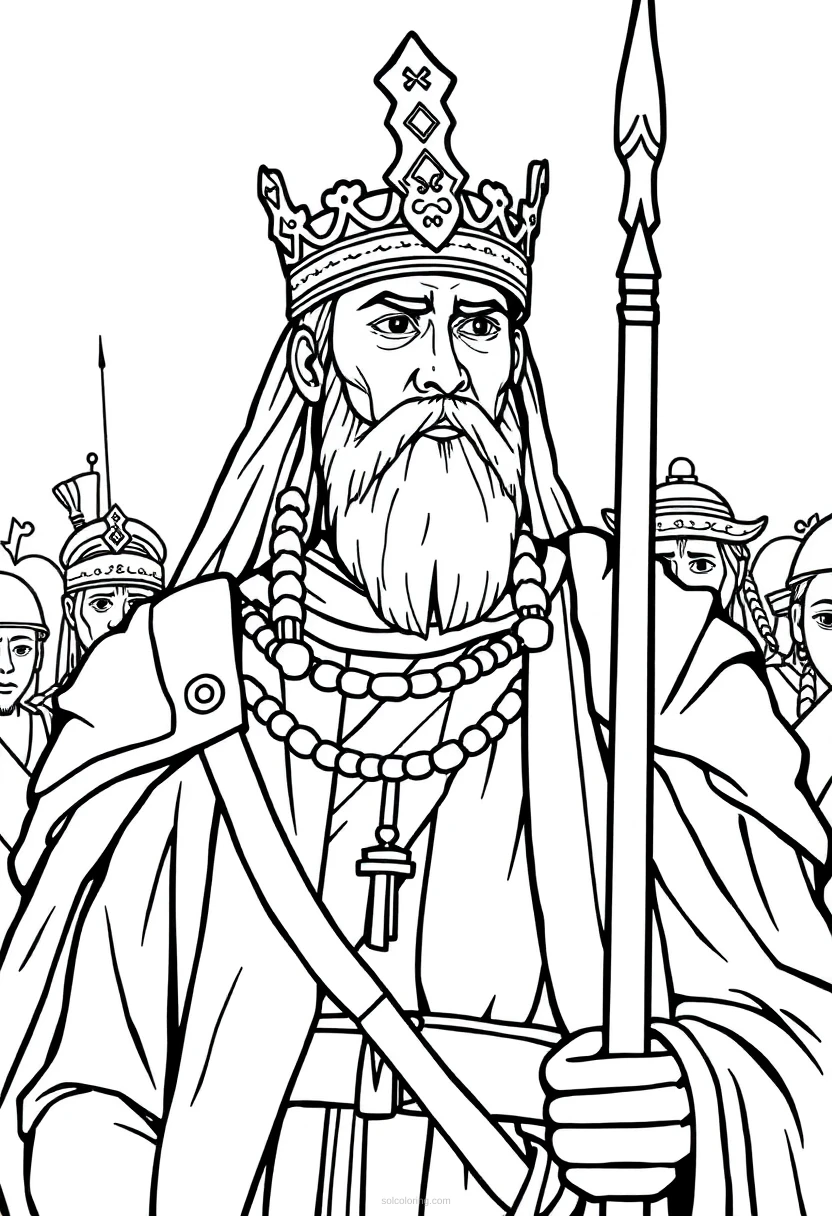 Persian Immortal Guard coloring page for kids