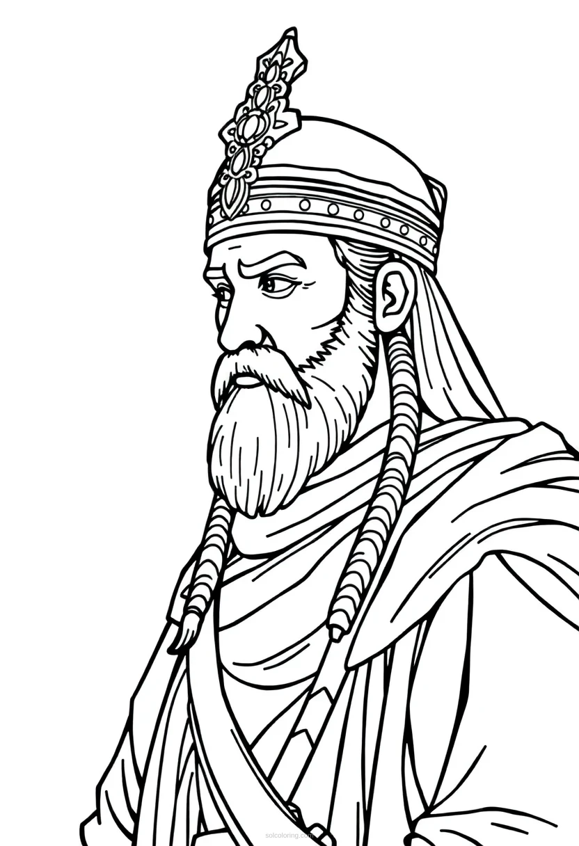 Persian Immortal Guard coloring page for kids