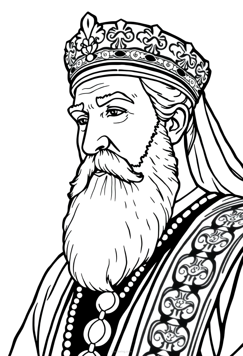 Persian Shah coloring page for kids