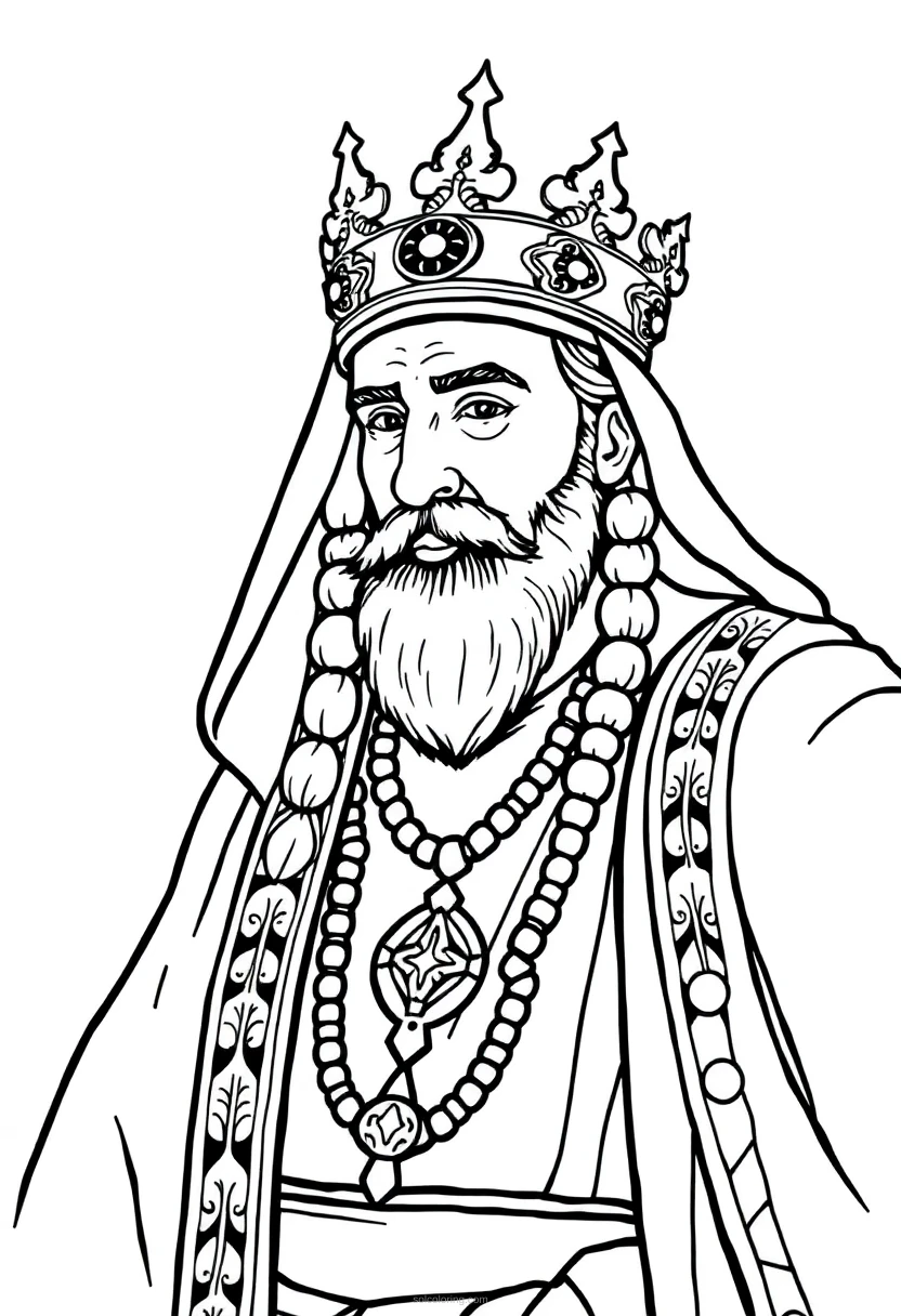 Persian Shah coloring page for kids