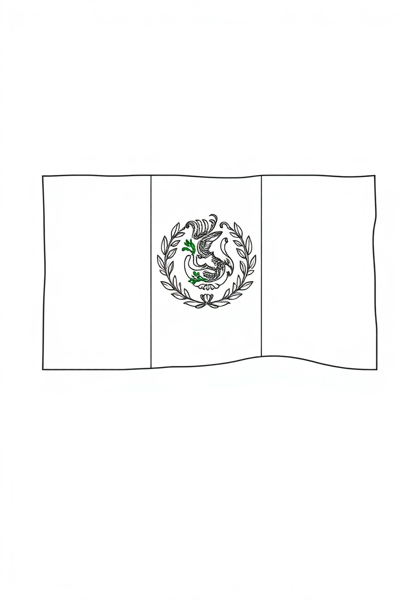 Peruvian Flag coloring page, free printable