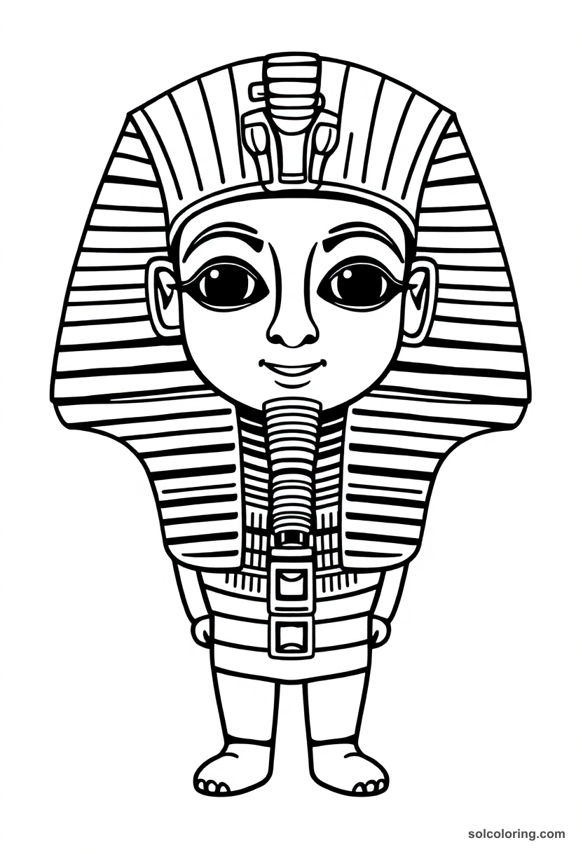 Chibi Pharaoh Tutankhamun's Golden Death Mask
