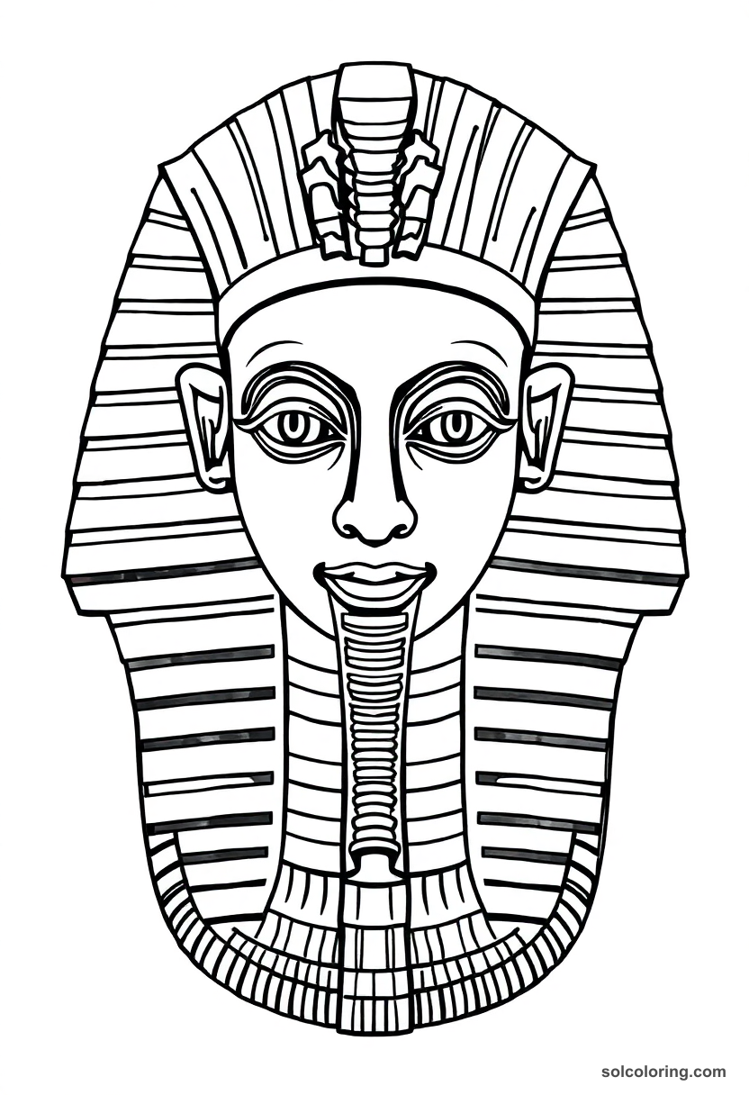 Pharaoh Tutankhamun's Golden Death Mask