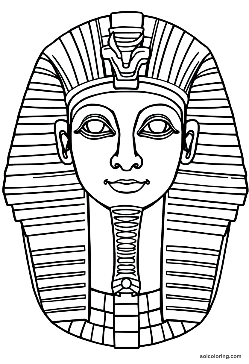 Pharaoh Tutankhamun's Golden Death Mask