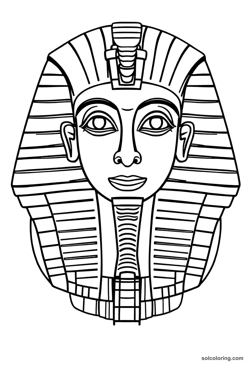 Simple Pharaoh Tutankhamun's Golden Death Mask