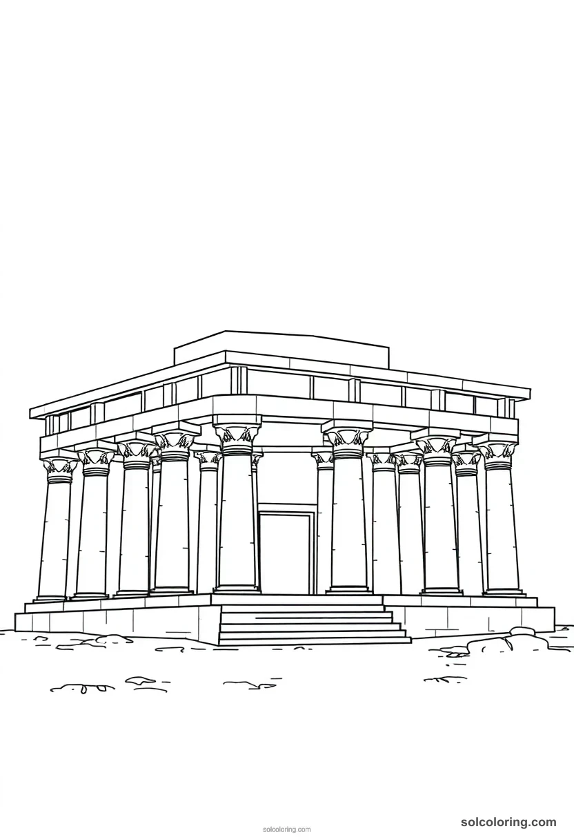 Philae Temple Of Isis coloring pages