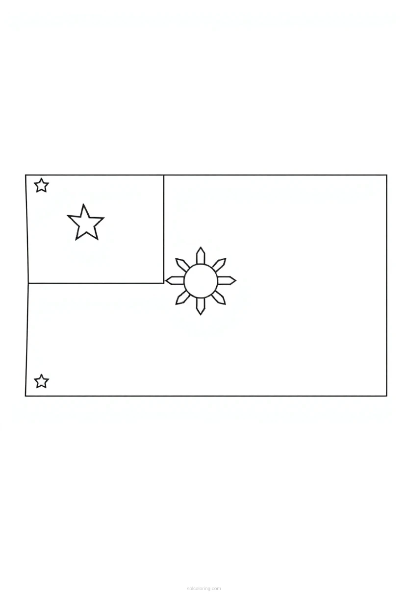 Philippine Flag coloring page for kids