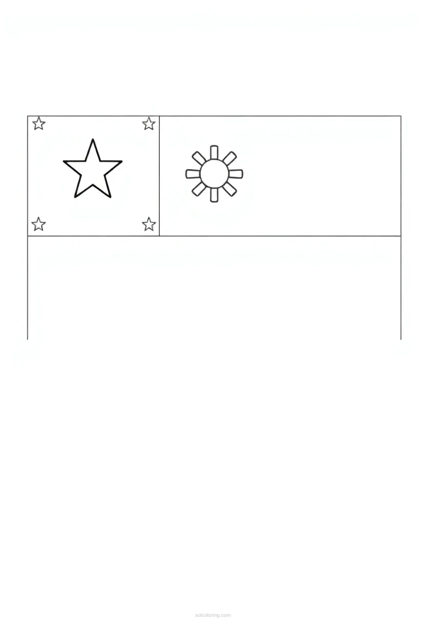 Philippine Flag coloring page for kids