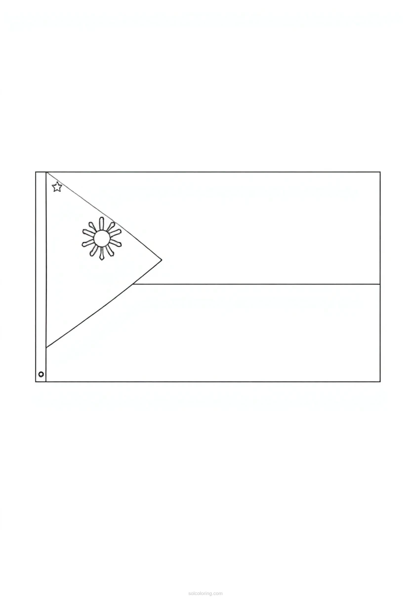 Philippine Flag coloring page for kids