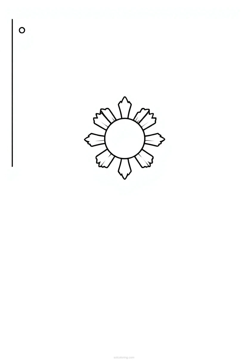 Philippine Flag coloring page for kids