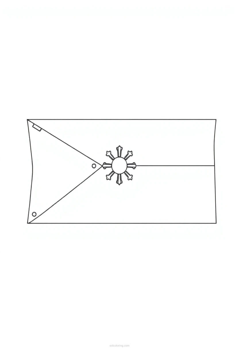 Philippine Flag coloring page for kids