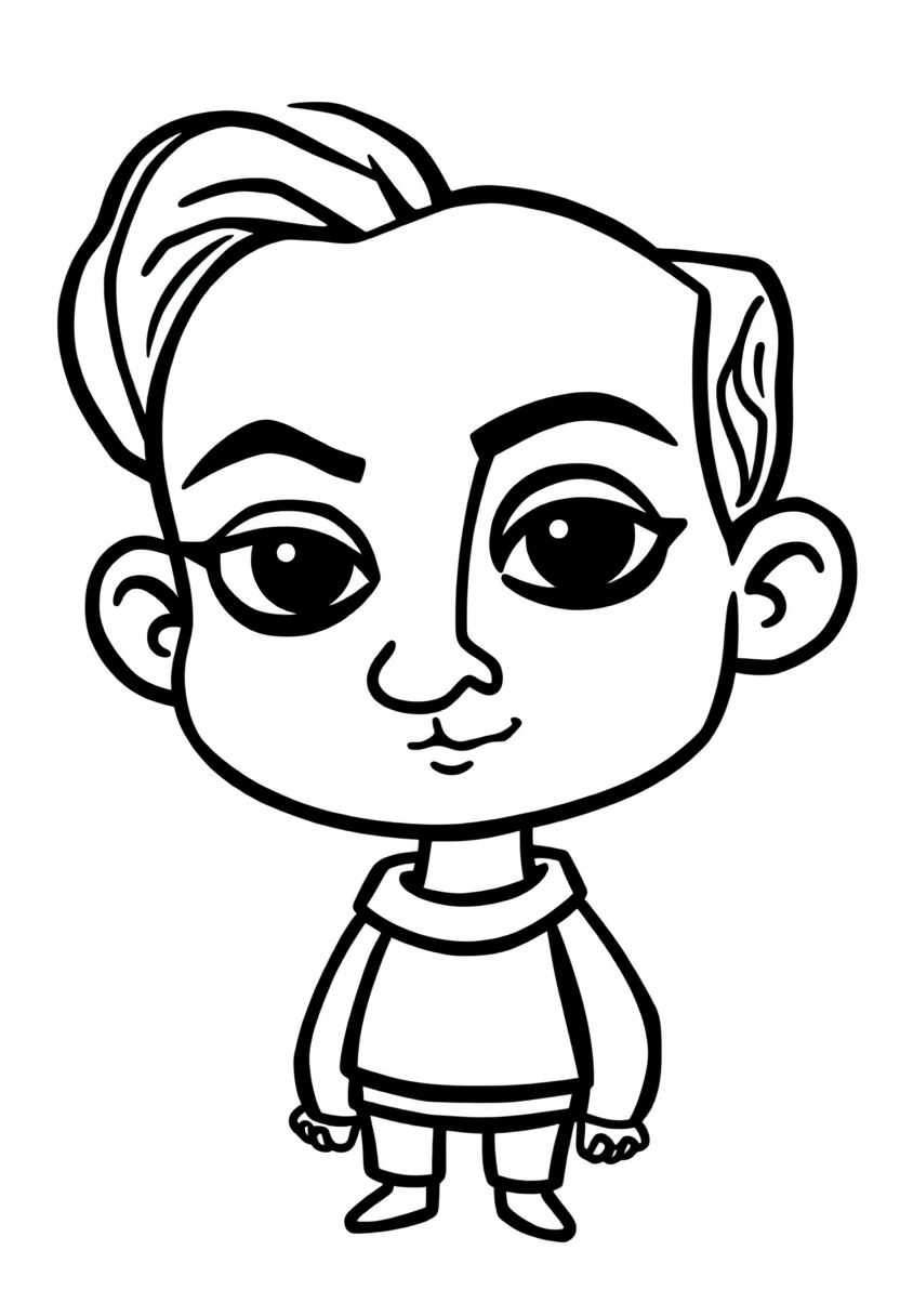 Picasso Cubist Portrait coloring page, free printable