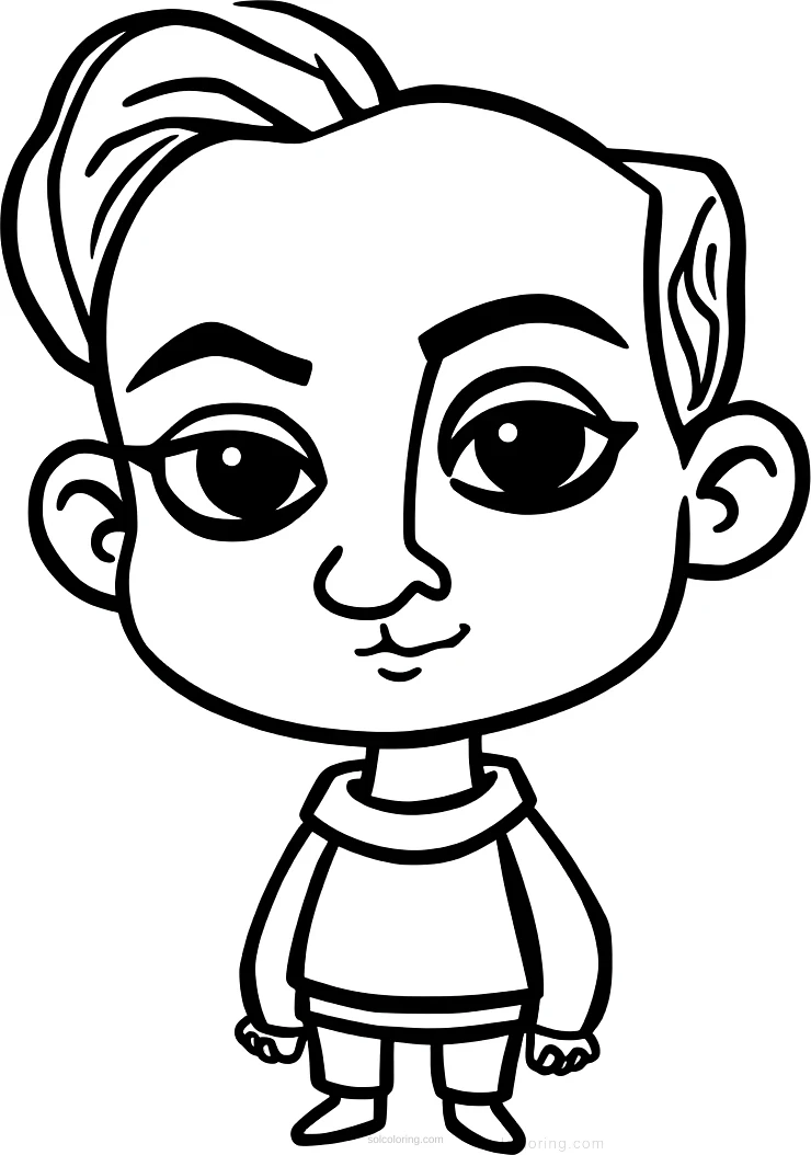 Picasso Cubist Portrait coloring page for kids
