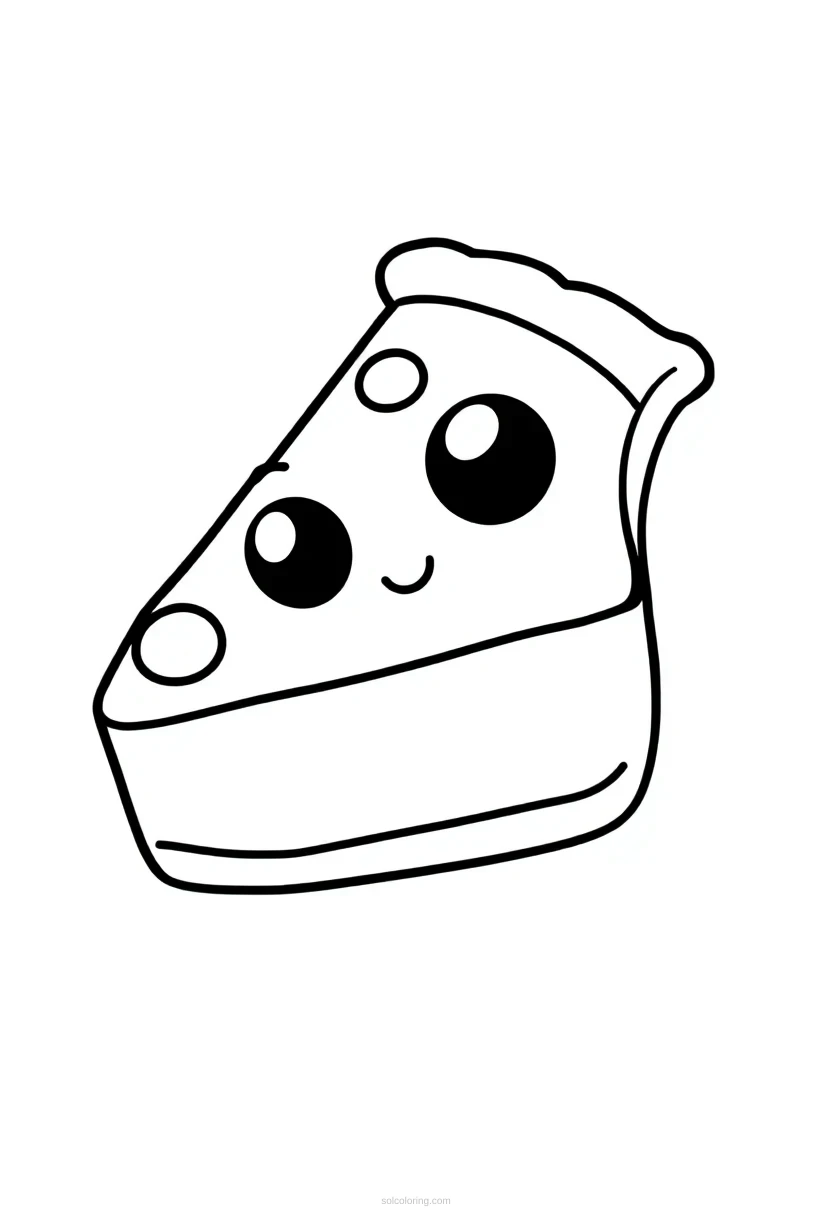 Pie Slice coloring page for kids