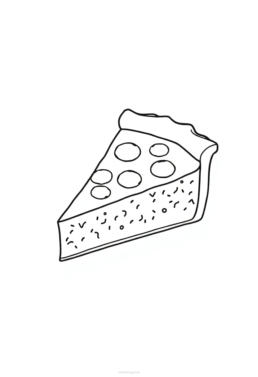 Pie Slice coloring page for kids