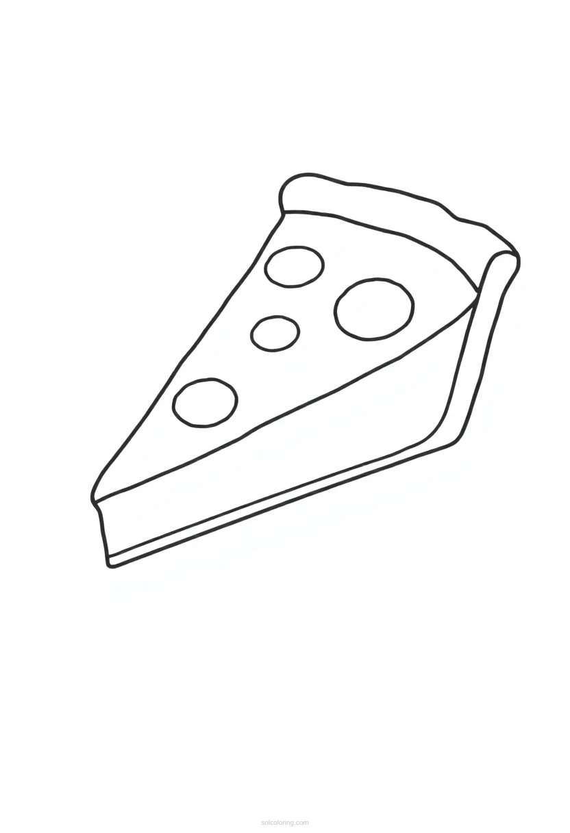 Pie Slice coloring page for kids