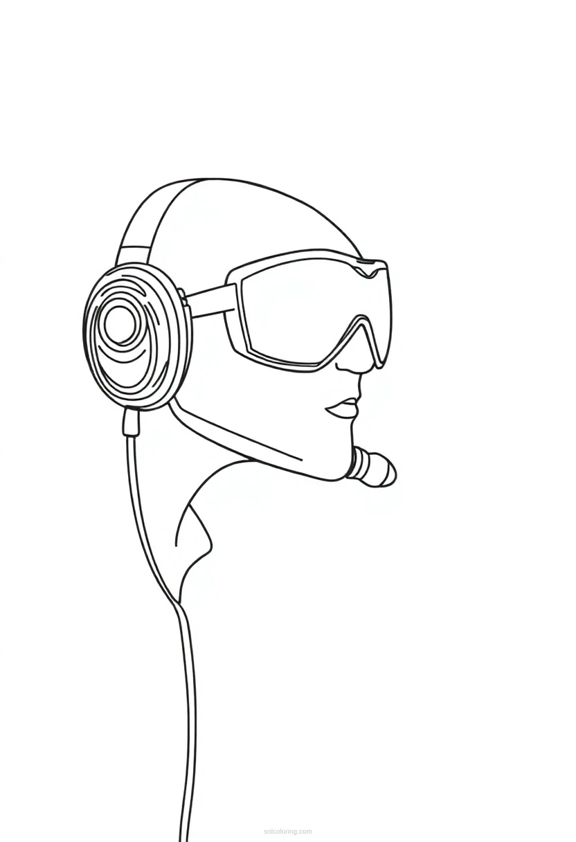 Pilot coloring page for kids