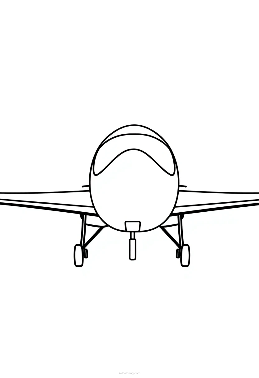 Pilot coloring page for kids