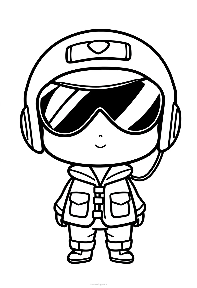 Pilot coloring page for kids