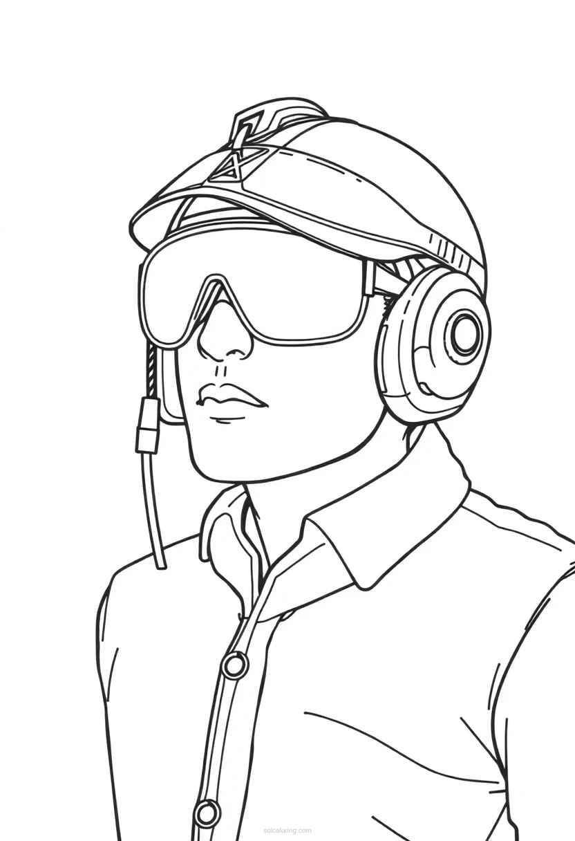 Pilot coloring page for kids