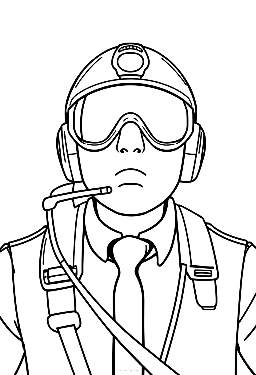 Pilot coloring page for kids